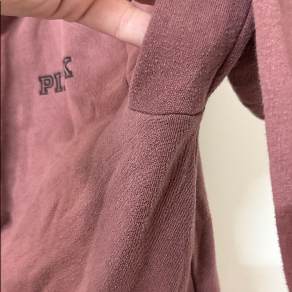 PINK Victoria's Secret Maroon Zip-Up Hoodie - Picture 3 of 4